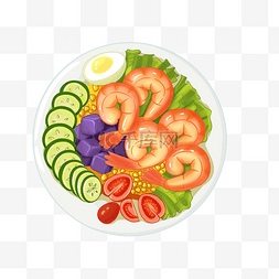 沙拉简笔图片_素食主义素食沙拉