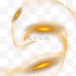 金色艺术线条抽象光效样式