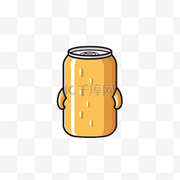 卡通一罐灌装啤酒