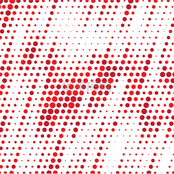 曲线波点红色圆点点状底纹纹理-01