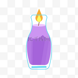 蜡烛瓶装火苗创意图画