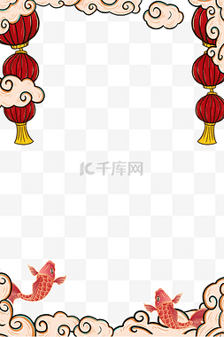 中式中国风新年春节国潮海报边框