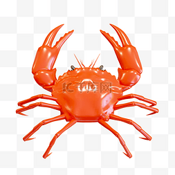 3D立体秋天大闸蟹螃蟹