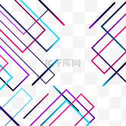 组合线条边框图片_彩色线条组合抽象商务边框