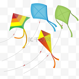 彩色风筝形状各异