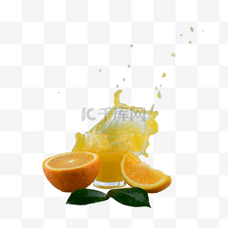 溅起橘子果汁