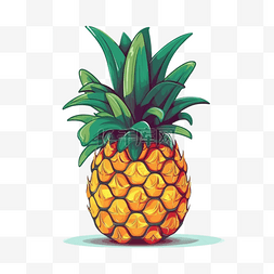 夏季菠萝图片_卡通手绘夏季水果菠萝