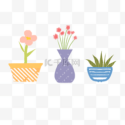 手账贴纸植物图片_植物摆件花盆花瓶花朵花卉文艺可