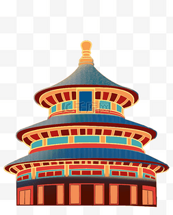 国庆节天坛建筑