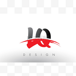 Lq L Q 刷 Logo 字母红色与黑色旋风