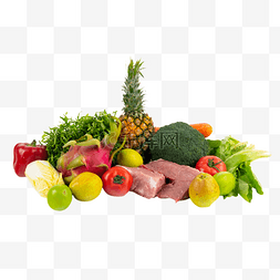 新鲜蔬菜果蔬瓜果蔬菜肉组合