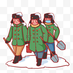 冬天寒潮极端天气军队救援