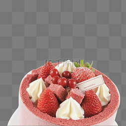 草莓新鲜奶油蛋糕生日