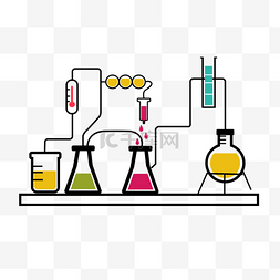 卡通科学卡通图标图片_化学实验反应卡通