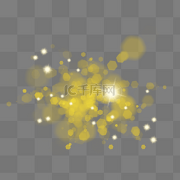 黄色闪光爆点抽象光效