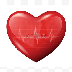 心肺功能损害图片_3d 矢量心与心电图反射