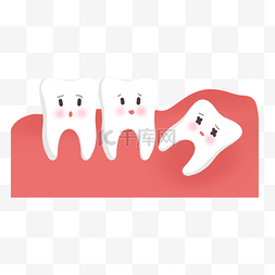口腔疼痛图片_牙齿智齿疼痛卡通