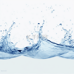 水花蓝色图片_飞溅的水花流体元素