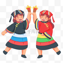 民族舞朝鲜图片_火把节民族少女举火把跳舞