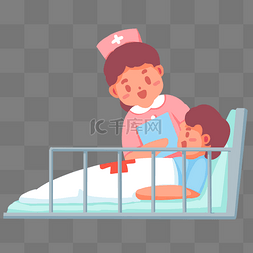 512粉色图片_512国际护士节护士照料病人