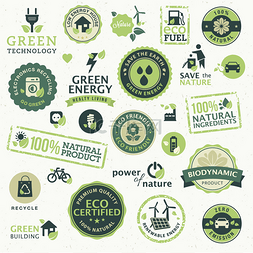 组标签和绿色技术的要素