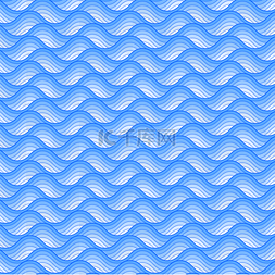 中式中国风蓝色透明海浪浪花底纹