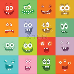 面卡通面图片_微笑怪兽套装快乐的细菌微笑角色
