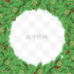 金色苹果图案图片_红色卡通彩球点缀圣诞冬青边框