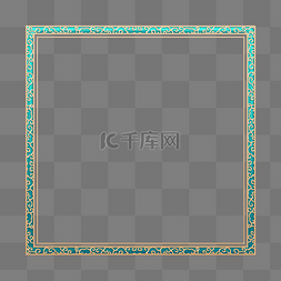 文字金边边框图片_复古金边浮雕古典花纹国潮边框