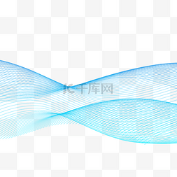 名片素材图片_蓝色波浪渐变曲线线条科技