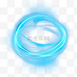 蓝色亮光抽象光效光球