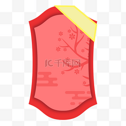 红色时尚商务背景图片_可爱红色图形韩国传统花纹