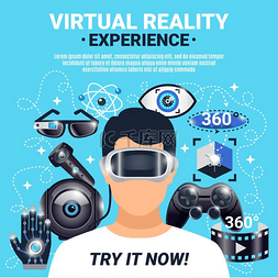游戏海报图片_虚拟现实海报。