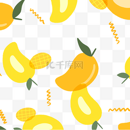 美味黄色芒果水果边框