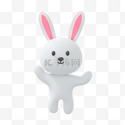 3DC4D立体可爱小动物兔子