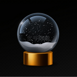 纪念品图片_圣诞地球仪有雪的空雪球神奇的水