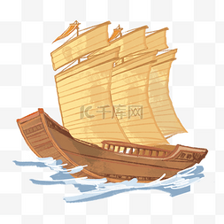 木船帆船郑和下西洋