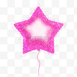 气球粉色五角星图案
