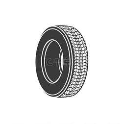 轮胎胎面图片_汽车橡胶轮部件隔离黑色轮胎或轮