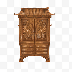 家具雕刻图片_古代古风传统家具衣柜中式橱柜