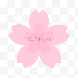 双层粉色卡通樱花花瓣