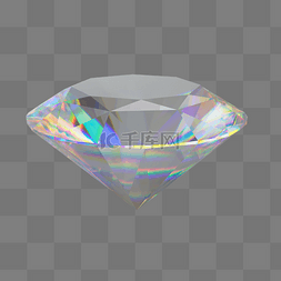 立体块图片_C4D立体透明图形钻石