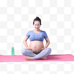 孕妇运动图片_孕妇瑜伽健身减肥身材