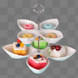 水果甜品png图片_食品果盘蛋糕甜品台