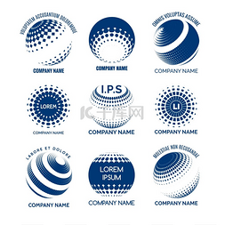 品牌匠字图片_科技品牌的半球形圆圈全球科技标