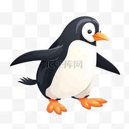qq企鹅logo图片_卡通可爱小动物元素企鹅