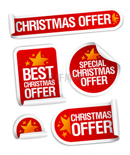 服务icon图片_Best Christmas offers stickers.