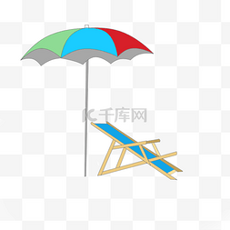 沙滩伞沙滩伞图片_彩色沙滩伞剪贴画