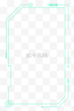 文本框绿图片_科技感绿色文本框