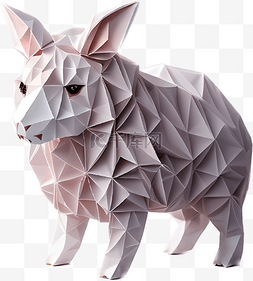 折纸图片_日式折纸卡通动物绵羊